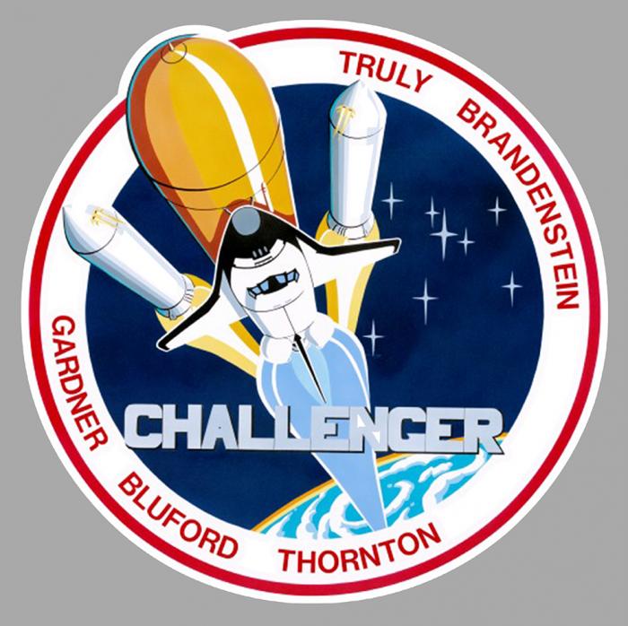 Sticker NAVETTE CHALLENGER NASA : Couleur Course