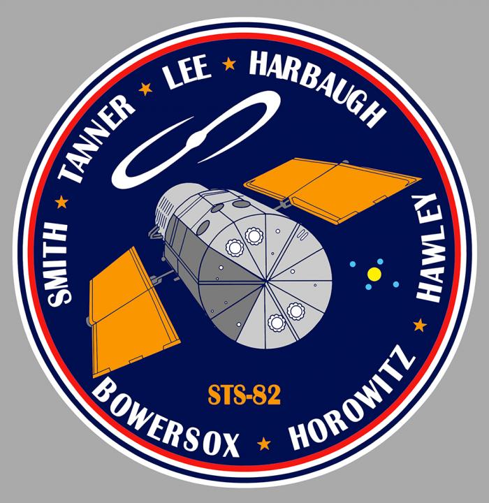 Sticker STS-82 DISCOVERY NASA : Couleur Course