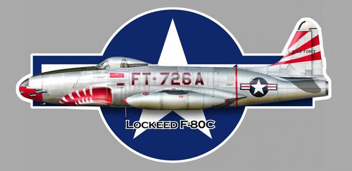 Sticker LOCKHEED F80C SHOOTING STAR T33 : Couleur Course