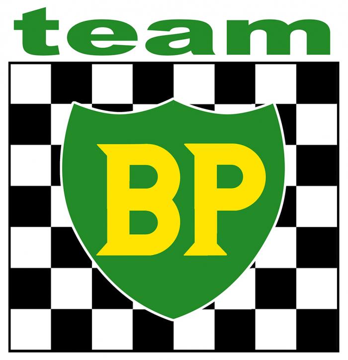 Sticker BP BRITISH PETROLEUM TEAM : Couleur Course