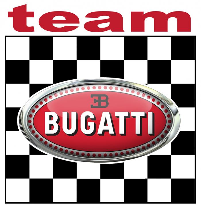 Sticker BUGATTI TEAM : Couleur Course