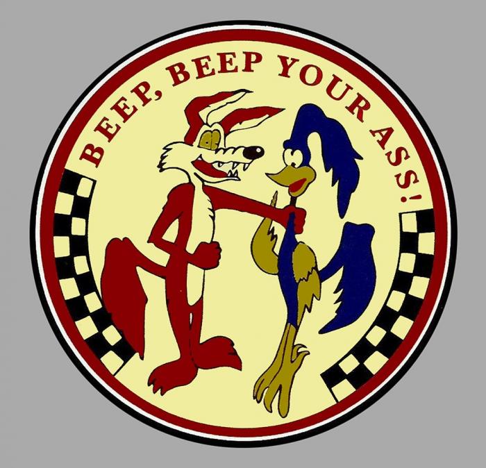 Sticker PLYMOUTH BEEP BEEP ROAD RUNNER : Couleur Course