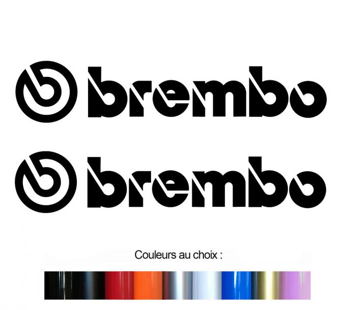 Sticker 2 X BREMBO : Couleur Course