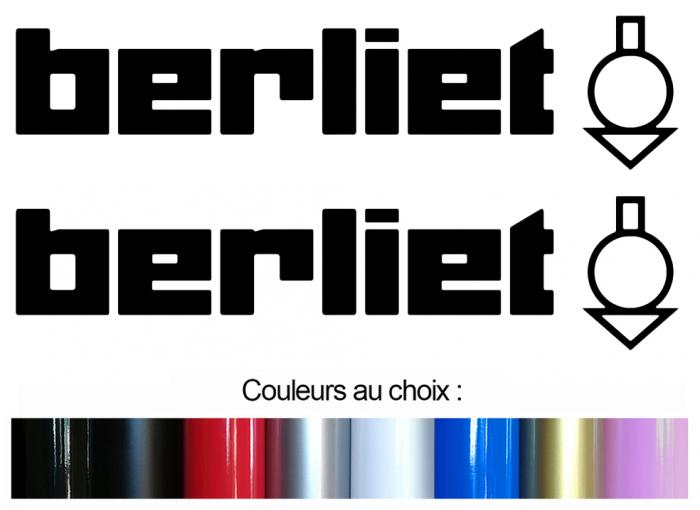 Sticker 2 X BERLIET : Couleur Course