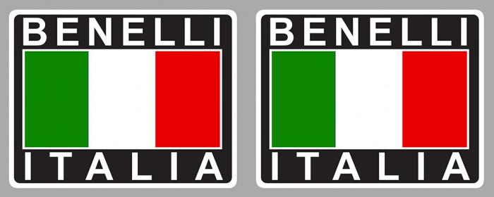 Sticker 2 X BENELLI : Couleur Course