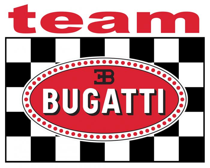 Sticker BUGATTI TEAM : Couleur Course