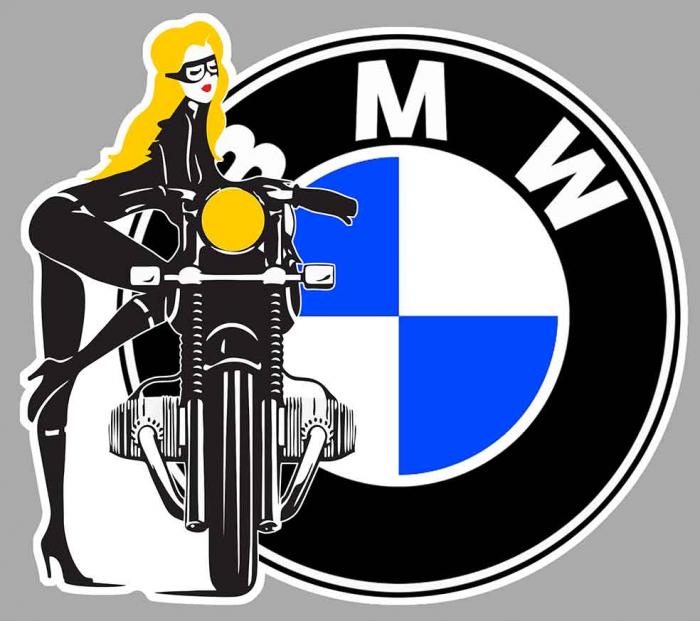 Sticker PINUP BMW : Couleur Course