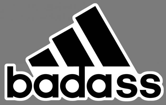 Sticker BADASS ADIDAS : Couleur Course