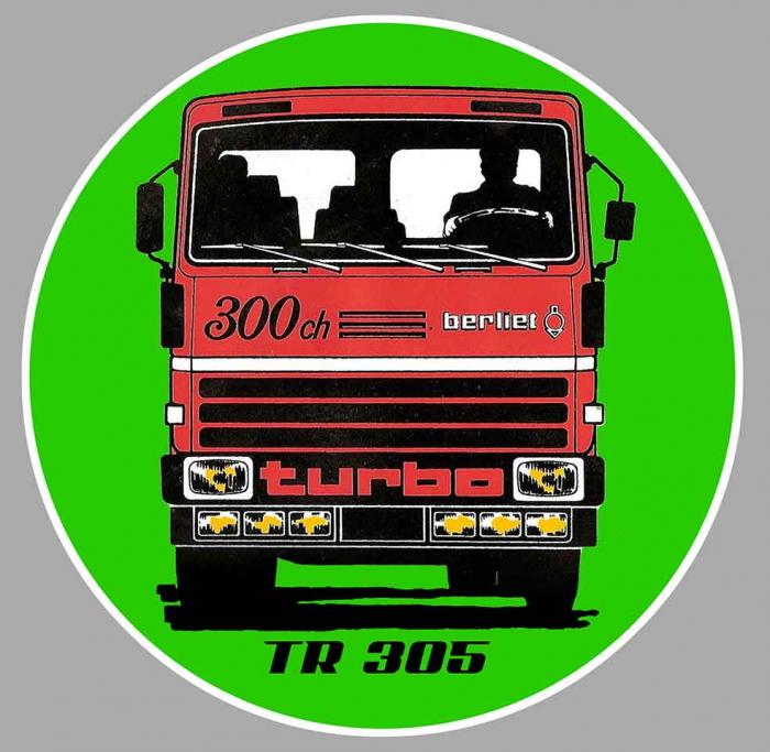 Sticker BERLIET CAMION TR 305 : Couleur Course