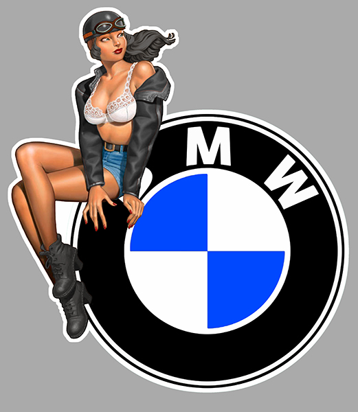 Sticker PINUP BMW : Couleur Course