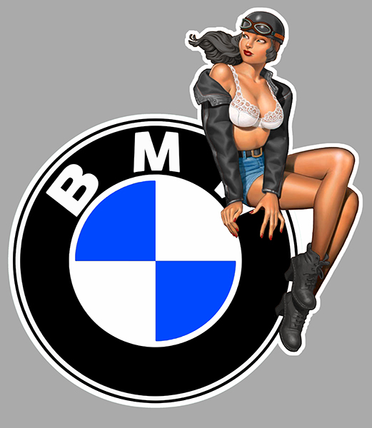 Sticker PINUP BMW : Couleur Course