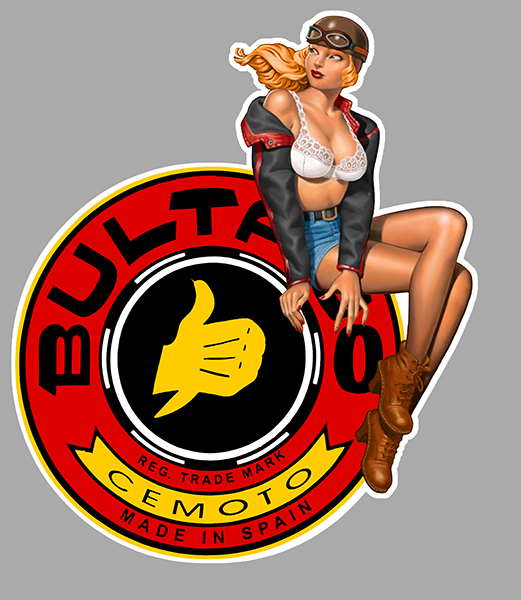 Sticker PINUP BULTACO : Couleur Course