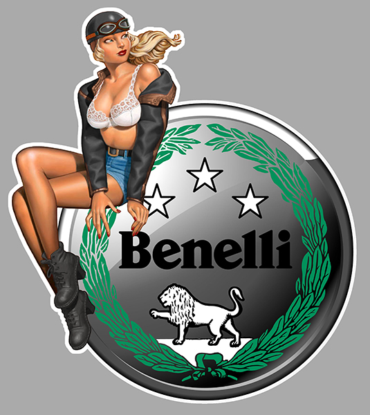 Sticker PINUP BENELLI : Couleur Course