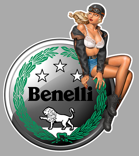 Sticker PINUP BENELLI : Couleur Course