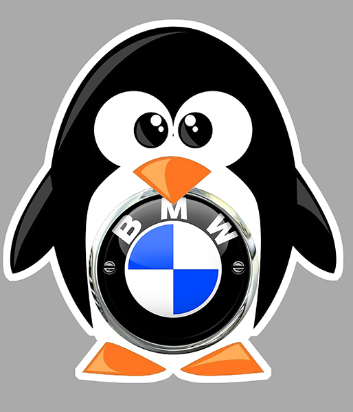 Sticker BMW PINGOUIN : Couleur Course