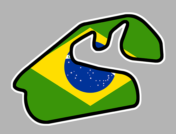 Sticker CIRCUIT BRESIL INTERLAGOS : Couleur Course