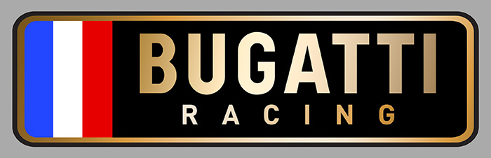 Sticker BUGATTI RACING : Couleur Course