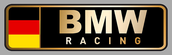 Sticker BMW RACING : Couleur Course