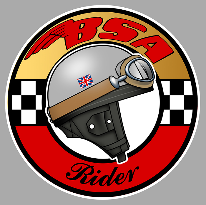 Sticker BSA RIDER : Couleur Course