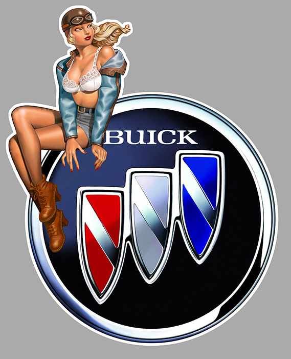 Sticker  PINUP BUICK : Couleur Course
