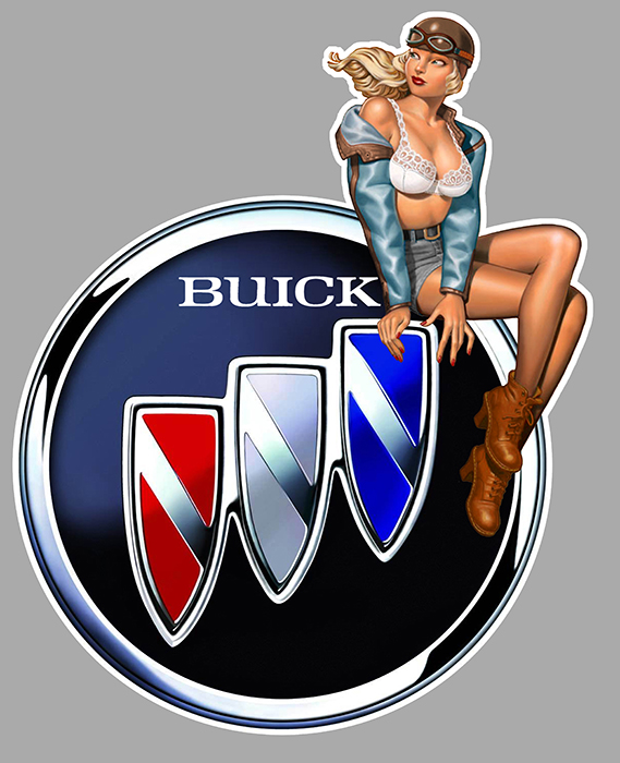 Sticker  PINUP BUICK : Couleur Course