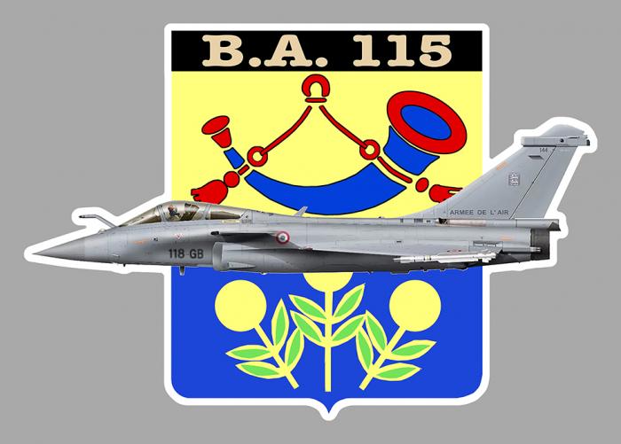 Sticker BASE AERIENNE 115 ORANGE RAFALE : Couleur Course