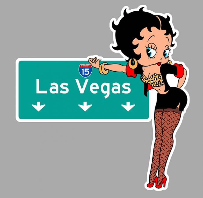 Sticker LAS VEGAS AUTO STOP BETTY BOOP : Couleur Course