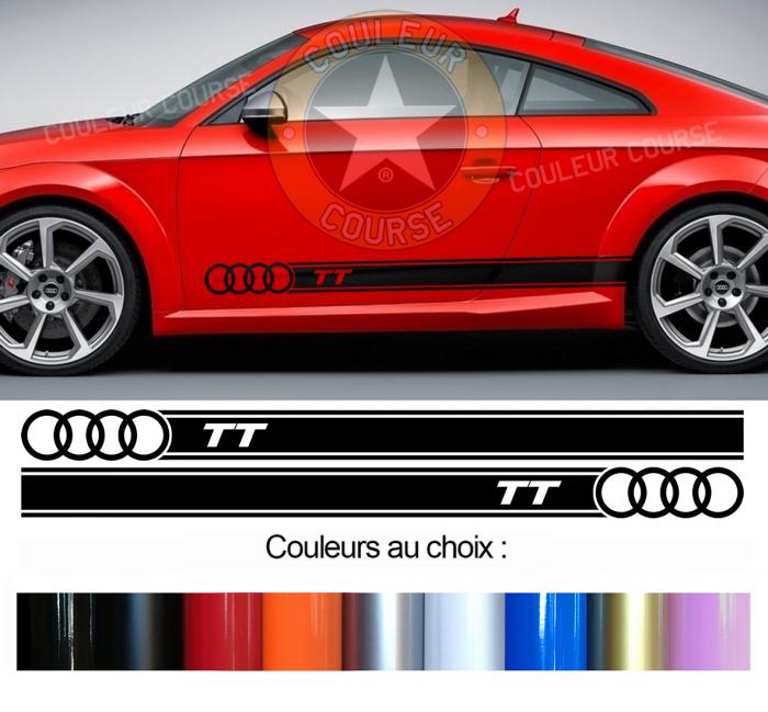 Sticker BANDES AUDI TT : Couleur Course