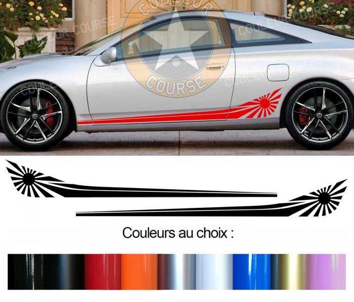 Sticker BANDES TOYOTA CELICA 7 : Couleur Course