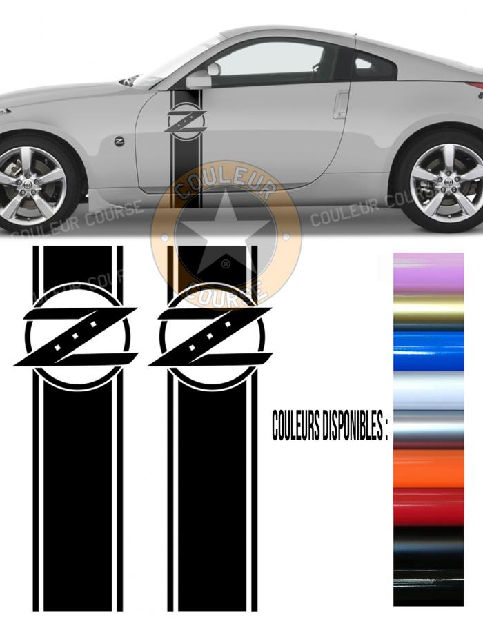 Sticker BANDES NISSAN 350 Z : Couleur Course