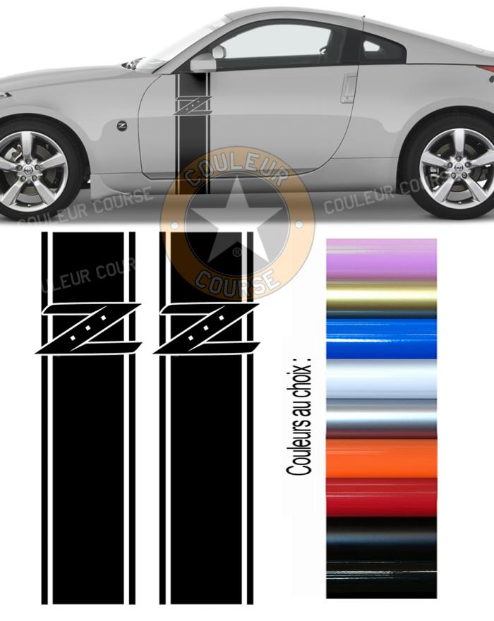 Sticker BANDES NISSAN 350 Z : Couleur Course