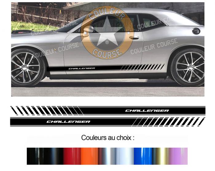 Sticker BANDES DODGE CHALLENGER : Couleur Course