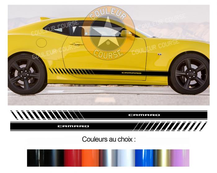 Sticker BANDES CHEVROLET CAMARO : Couleur Course