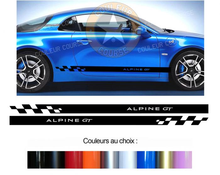 Sticker BANDES ALPINE A110 GT : Couleur Course