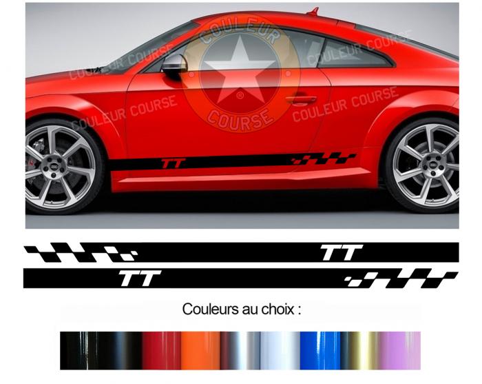 Sticker BANDES AUDI TT : Couleur Course