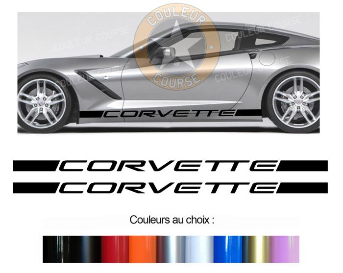 Sticker BANDES CHEVROLET CORVETTE : Couleur Course