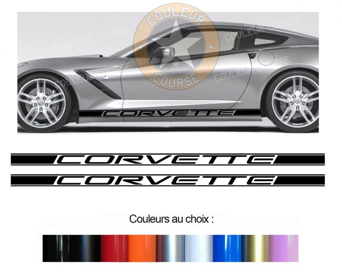 Sticker BANDES CHEVROLET CORVETTE : Couleur Course