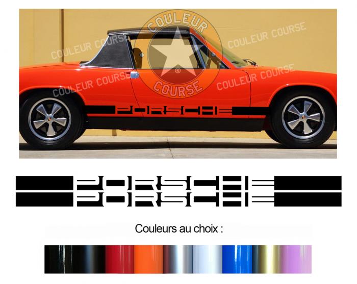 Sticker BANDES PORSCHE 914 : Couleur Course