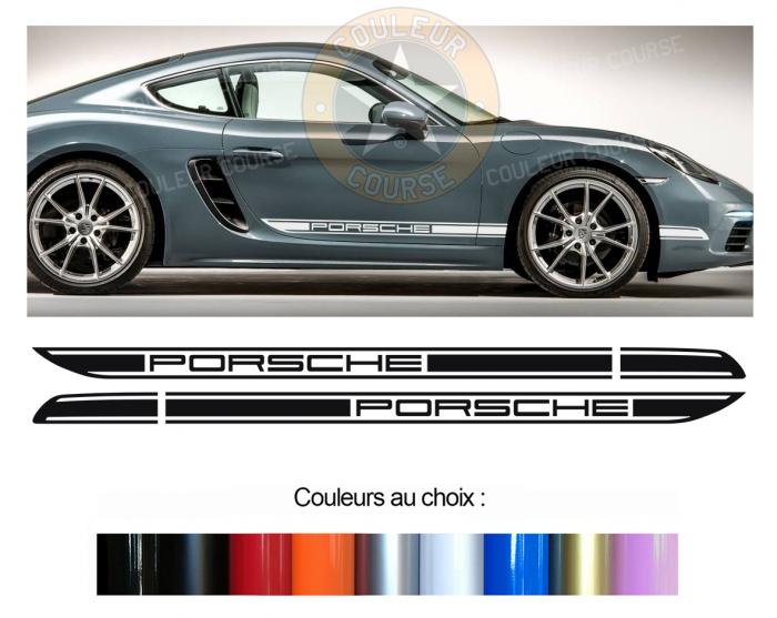 Sticker BANDES PORSCHE CAYMAN  : Couleur Course