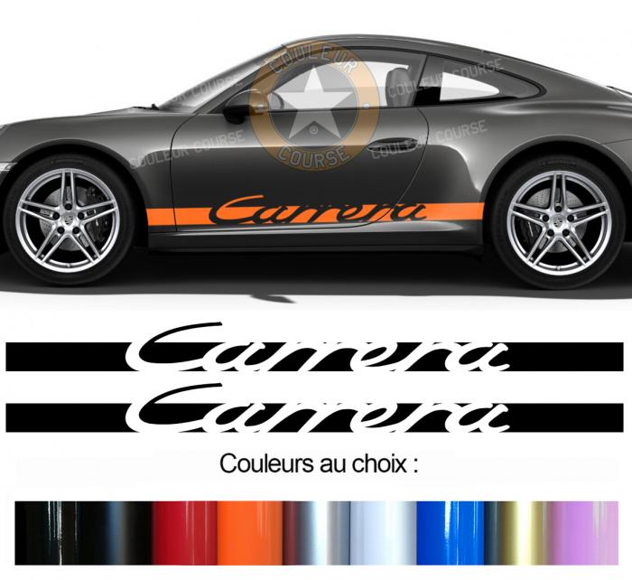 Sticker BANDES PORSCHE 911 964 993 996 997 CARRERA  : Couleur Course