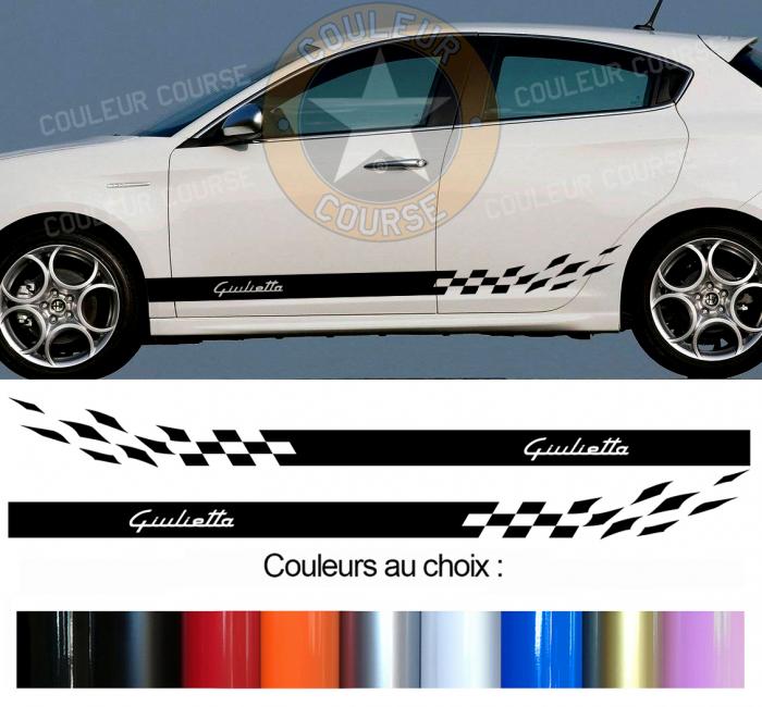 Sticker BANDES ALFA ROMEO GIULIETTA : Couleur Course