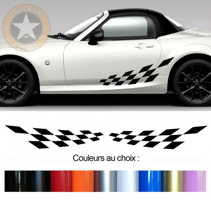 Sticker BANDES MAZDA MX5 MIATA : Couleur Course