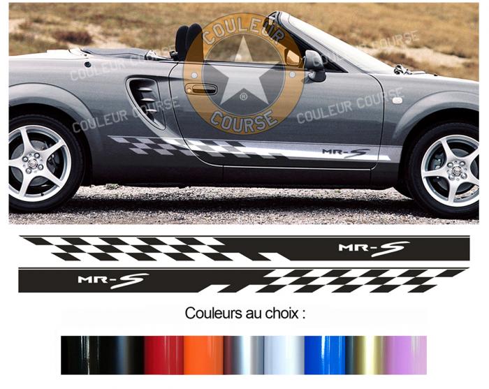 Sticker BANDES TOYOTA MRS MR : Couleur Course