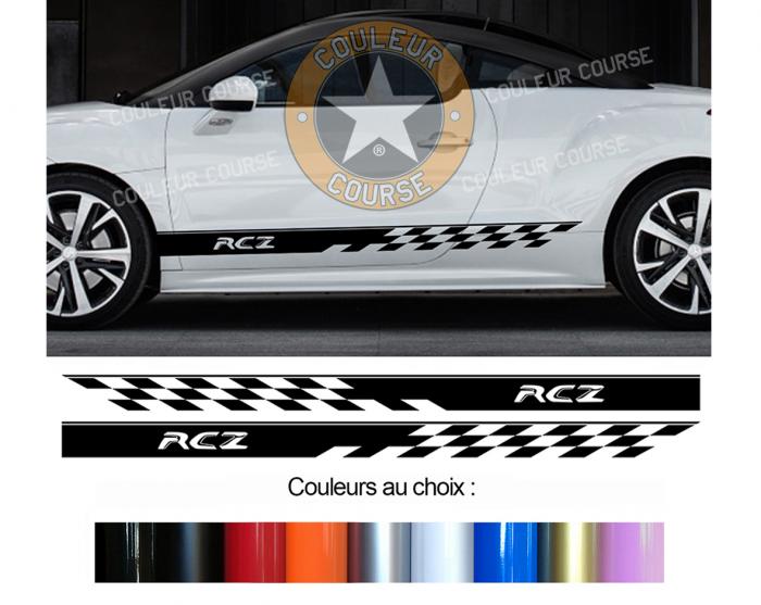 Sticker BANDES PEUGEOT RCZ : Couleur Course