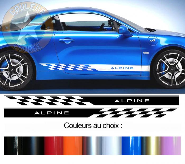 Sticker BANDES ALPINE A110 2018 : Couleur Course