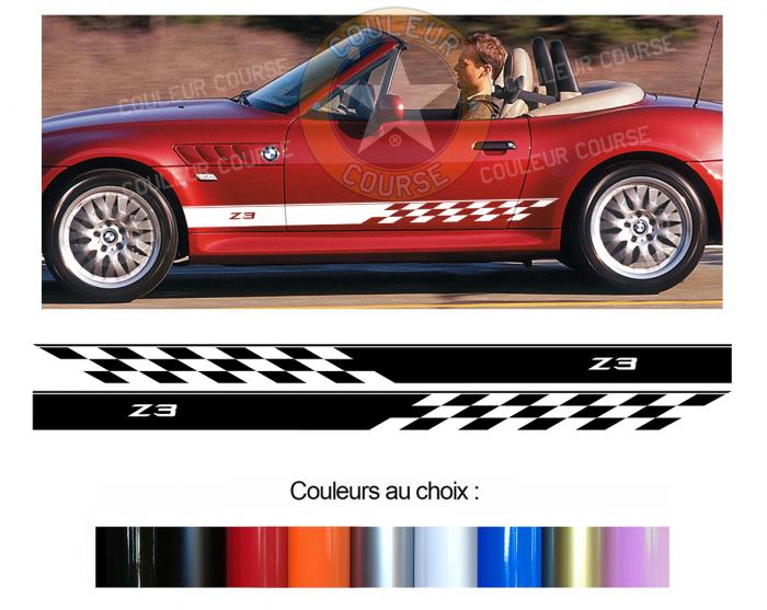 Sticker BANDES BMW Z3 : Couleur Course