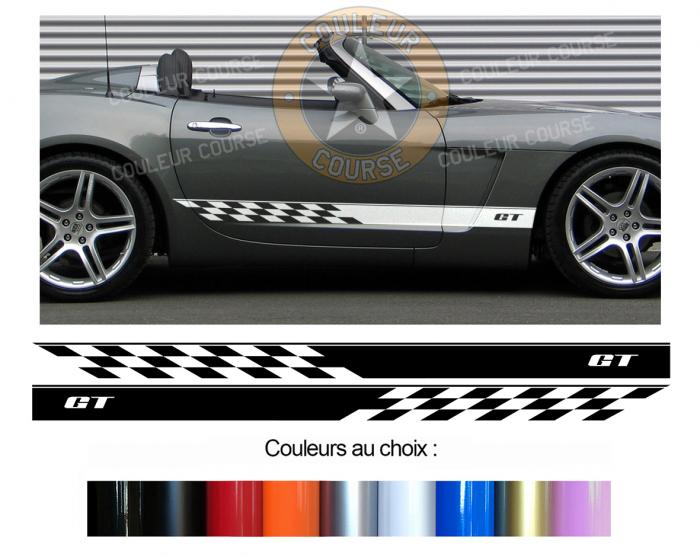 Sticker BANDES OPEL GT : Couleur Course