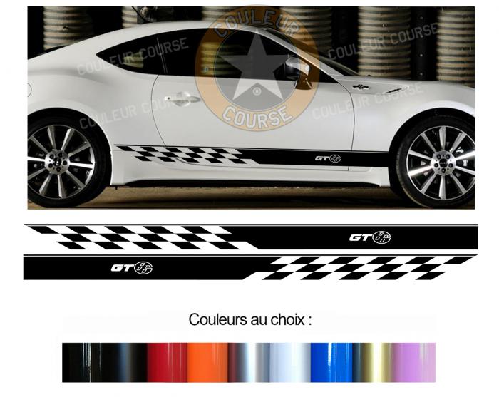 Sticker BANDES TOYOTA GT86 : Couleur Course