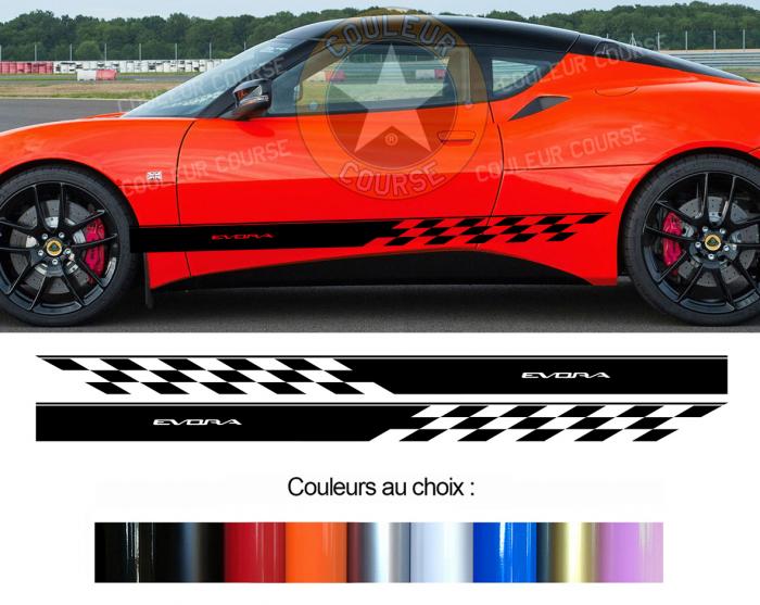 Sticker BANDES LOTUS EVORA : Couleur Course