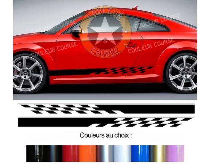 Sticker BANDES AUDI TT : Couleur Course